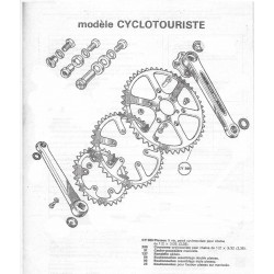 Plateau T.A. 5 vis porteur (CY205) pour pédalier Cyclotouriste