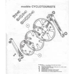 Couronne Cyclotouriste (208) pour pédalier Cyclotouriste